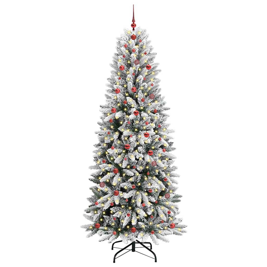 Kunstig juletre Hvit 93 x 93 x 240 cm PVC, plast, stål og PE
