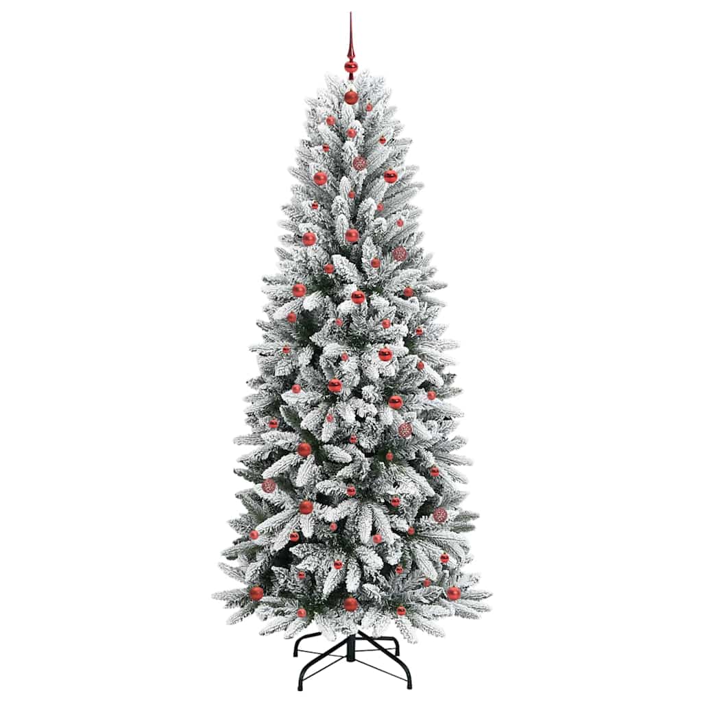 Kunstig juletre Hvit 93 x 93 x 240 cm PVC, plast, stål og PE