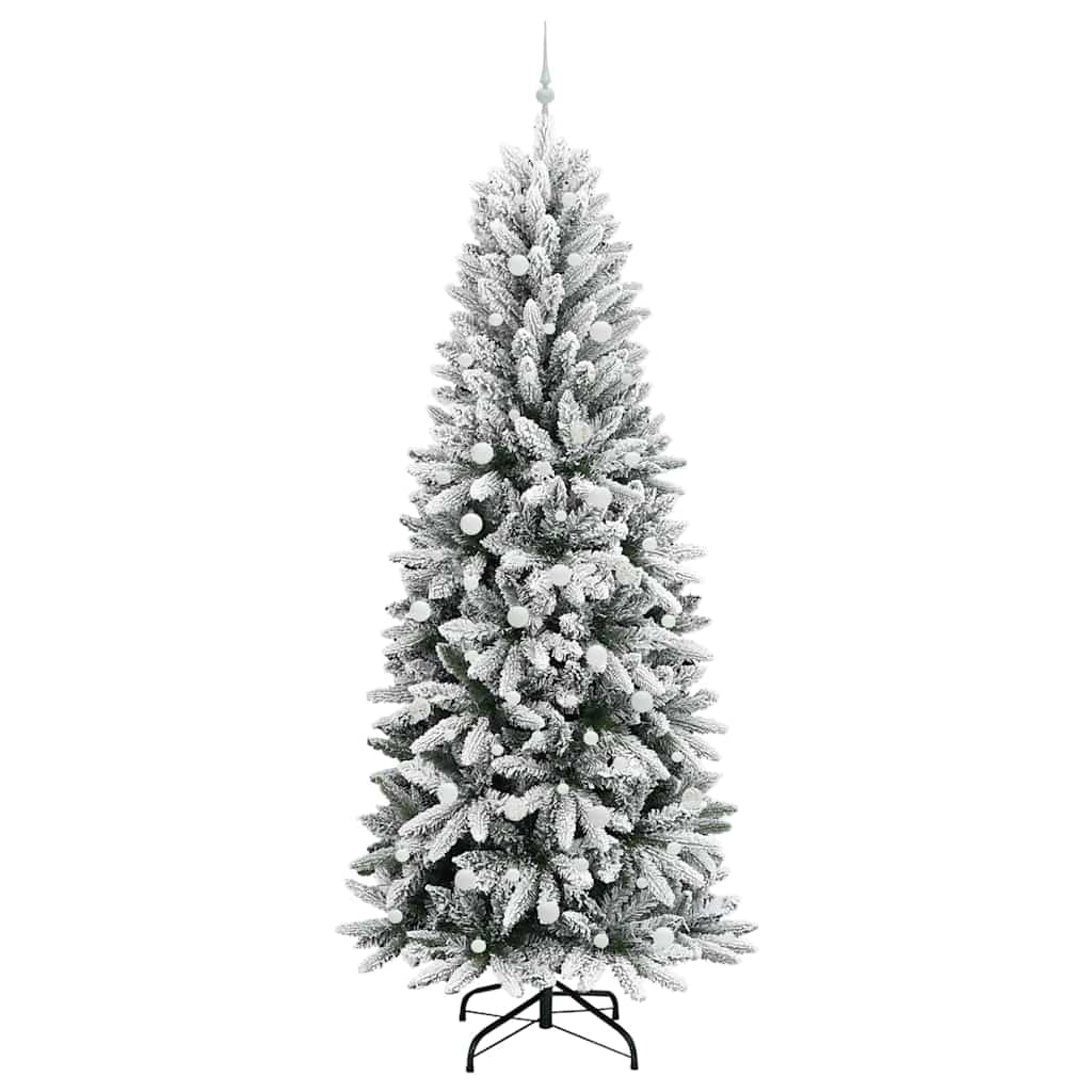 Kunstig juletre med 300 LED Hvit 240 cm PVC, plast, stål og PE