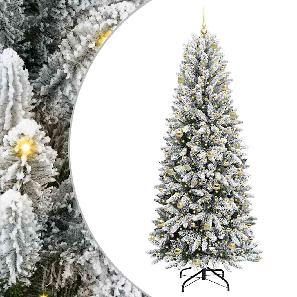 Kunstig juletre Hvit 93 x 93 x 240 cm PVC, plast, stål og PE