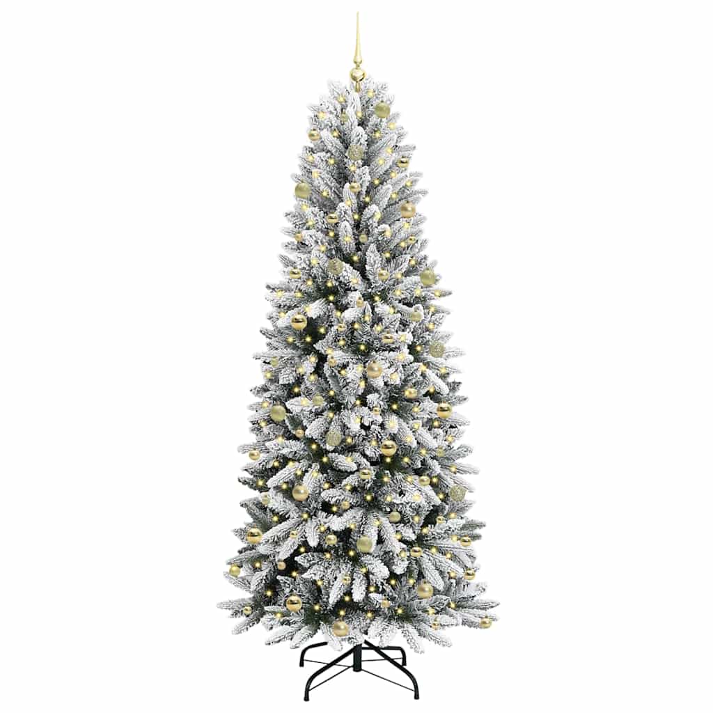 Kunstig juletre Hvit 93 x 93 x 240 cm PVC, plast, stål og PE