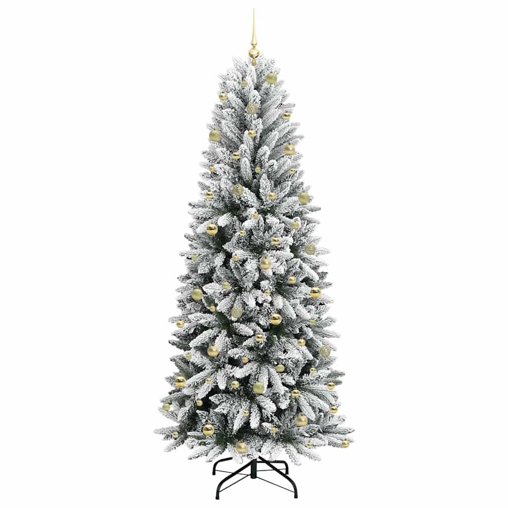 Kunstig juletre Hvit 93 x 93 x 240 cm PVC, plast, stål og PE