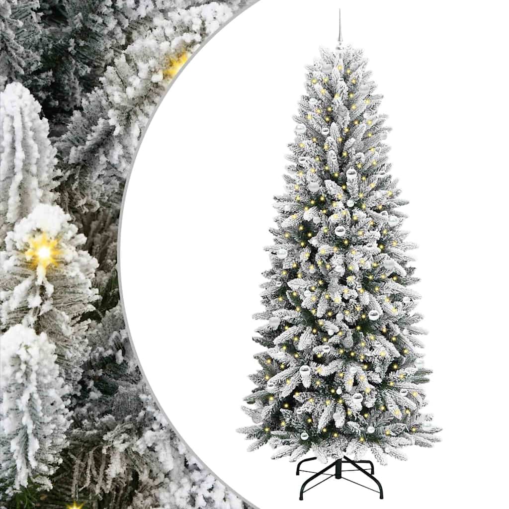 Kunstig juletre Hvit 93 x 93 x 240 cm PVC, plast, stål og PE