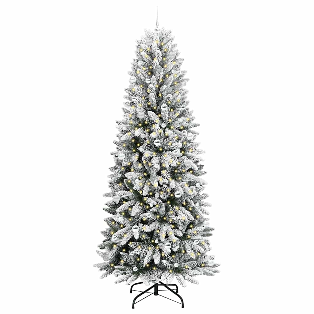 Kunstig juletre Hvit 93 x 93 x 240 cm PVC, plast, stål og PE