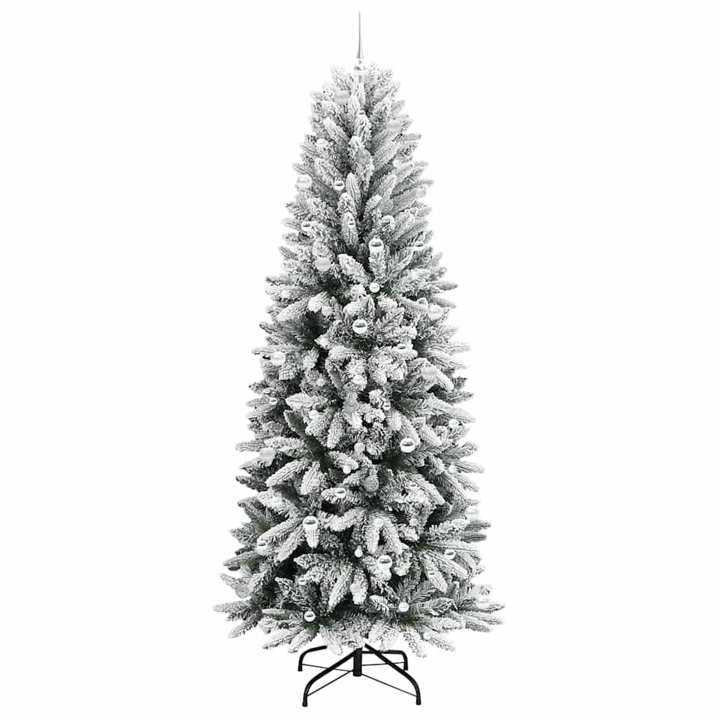 Kunstig juletre Hvit 93 x 93 x 240 cm PVC, plast, stål og PE