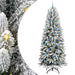 Kunstig juletre med 300 LED Hvit 240 cm PVC, plast, stål og PE