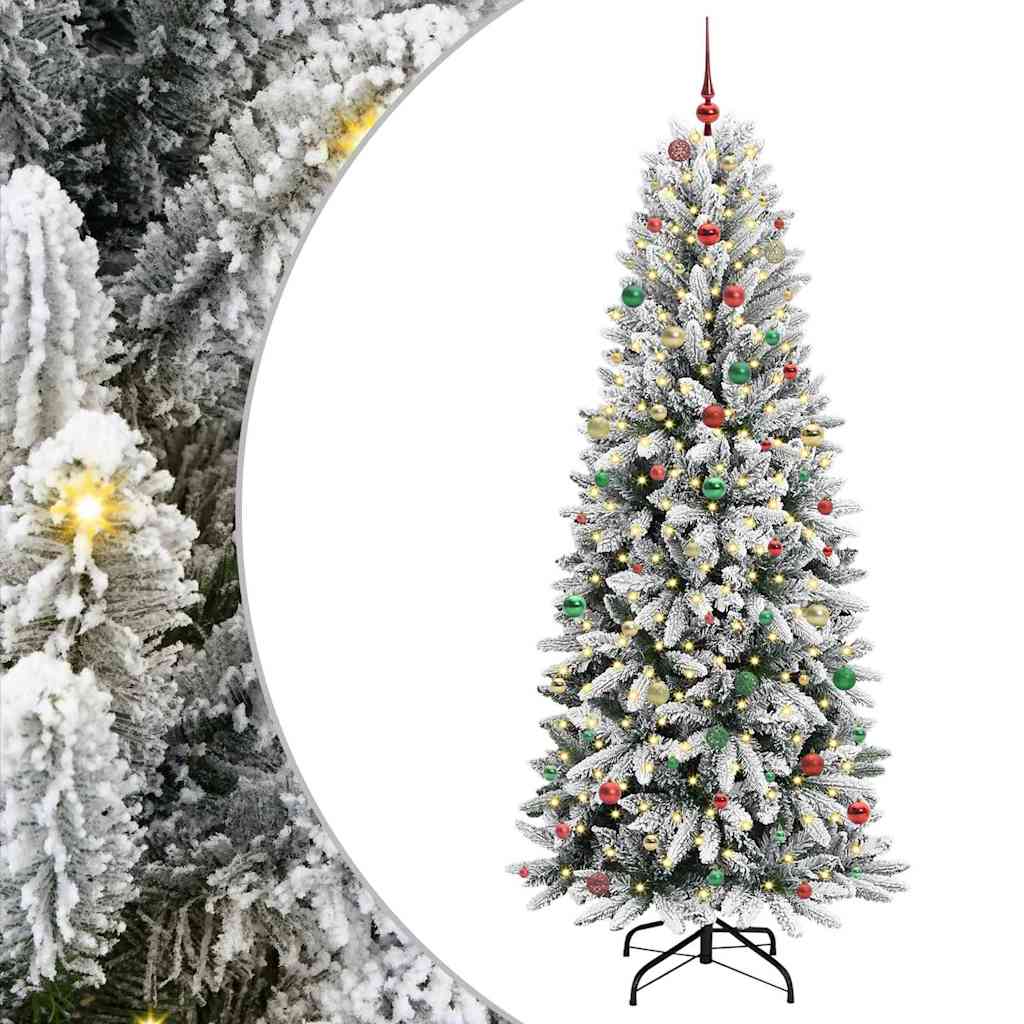 Kunstig juletre Hvit 93 x 93 x 240 cm PVC, plast, stål og PE