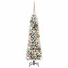 Kunstig juletre med 150 LED Hvit 120 cm PVC og Metall og Plast