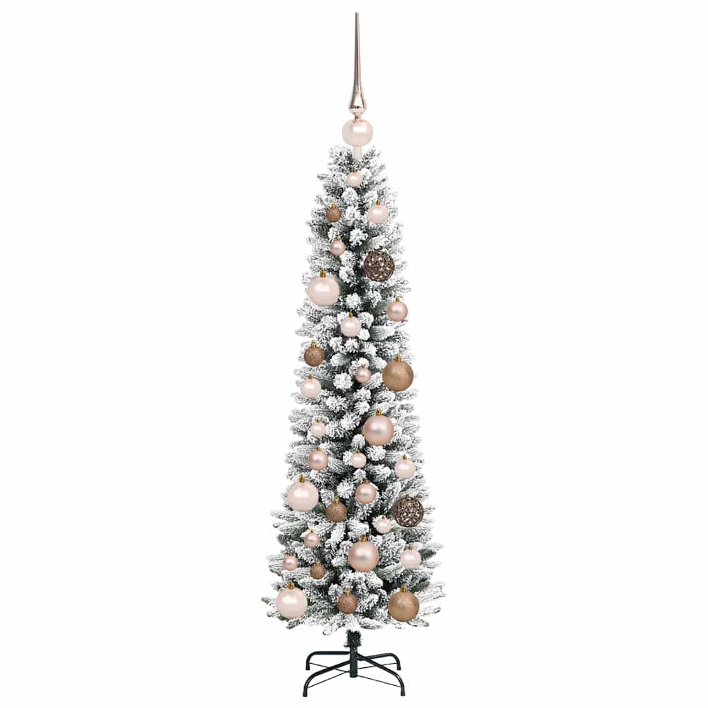 Kunstig juletre med 150 LED Hvit 120 cm PVC og Metall og Plast