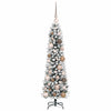 Kunstig juletre med 150 LED Hvit 120 cm PVC og Metall og Plast