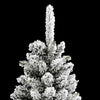 Kunstig juletre Grønn og hvit 120 cm PVC og Metall og Plast