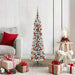 Kunstig juletre med 150 LED Hvit 120 cm PVC og Metall og Plast