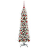 Kunstig juletre Grønn og hvit 120 cm PVC og Metall og Plast