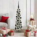 Kunstig juletre med 150 LED Hvit 120 cm PVC og Metall og Plast