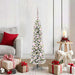 Kunstig juletre med 150 LED Hvit 120 cm PVC og Metall og Plast
