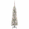 Kunstig juletre Grønn og hvit 120 cm PVC og Metall og Plast
