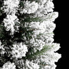 Kunstig juletre Grønn og hvit 120 cm PVC og Metall og Plast