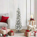 Kunstig juletre med 150 LED Hvit 120 cm PVC og Metall og Plast