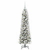 Kunstig juletre Grønn og hvit 120 cm PVC og Metall og Plast