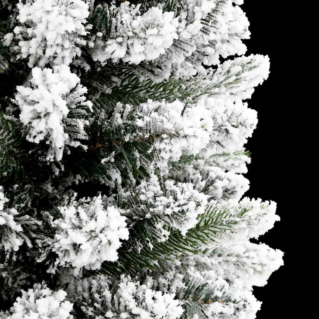 Kunstig juletre Grønn og hvit 120 cm PVC og Metall og Plast