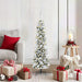 Kunstig juletre med 150 LED Hvit 120 cm PVC og Metall og Plast