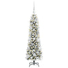 Kunstig juletre Grønn og hvit 120 cm PVC og Metall og Plast