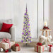 Kunstig juletre med 150 LED Hvit 120 cm PVC og Metall og Plast