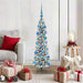 Kunstig juletre med 150 LED Hvit 120 cm PVC og Metall og Plast