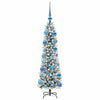 Kunstig juletre Grønn og hvit 120 cm PVC og Metall og Plast