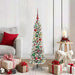 Kunstig juletre med 150 LED Hvit 120 cm PVC og Metall og Plast
