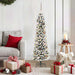 Kunstig juletre med 150 LED Hvit 150 cm PVC og Metall og Plast