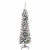 Kunstig juletre med 150 LED Hvit 150 cm PVC og Metall og Plast