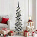 Kunstig juletre med 150 LED Hvit 150 cm PVC og Metall og Plast