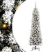 Kunstig juletre med 150 LED Hvit 150 cm PVC og Metall og Plast