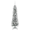 Kunstig juletre Grønn og hvit 150 cm PVC og Metall og Plast