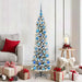 Kunstig juletre med 150 LED Hvit 150 cm PVC og Metall og Plast