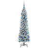 Kunstig juletre Grønn og hvit 150 cm PVC og Metall og Plast