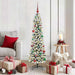 Kunstig juletre med 150 LED Hvit 150 cm PVC og Metall og Plast