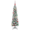 Kunstig juletre Grønn og hvit 150 cm PVC og Metall og Plast