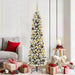 Kunstig juletre Hvit 180 cm PVC og Metall og Plast