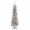 Kunstig juletre med 300 LED Hvit 180 cm PVC og Metall og Plast