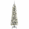 Kunstig juletre med 300 LED Hvit 180 cm PVC og Metall og Plast