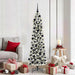 Kunstig juletre med 300 LED Hvit 180 cm PVC og Metall og Plast