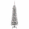 Kunstig juletre Grønn og hvit 180 cm PVC og Metall og Plast