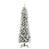 Kunstig juletre Grønn og hvit 180 cm PVC og Metall og Plast