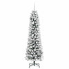 Kunstig juletre Grønn og hvit 180 cm PVC og Metall og Plast
