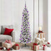 Kunstig juletre med 300 LED Hvit 180 cm PVC og Metall og Plast