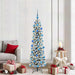 Kunstig juletre med 300 LED Hvit 180 cm PVC og Metall og Plast