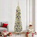 Kunstig juletre Hvit 210 cm PVC og Metall og Plast