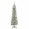 Kunstig juletre med 300 LED Hvit 210 cm PVC og Metall og Plast